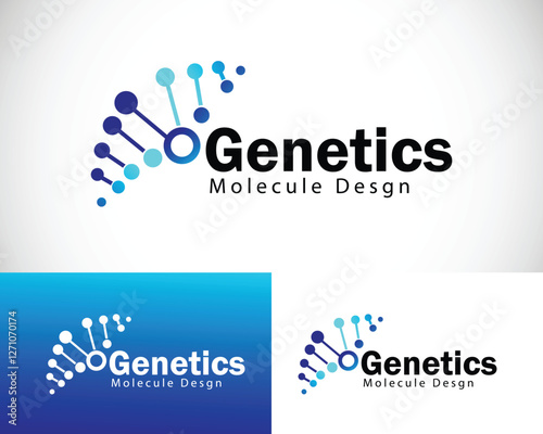 genetics logo creative molecule health medical clinic design creative