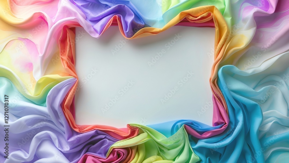 Whimsical holiday card frame with vibrant fluid colors Whimsical holiday card frame with vibrant fluid colors
