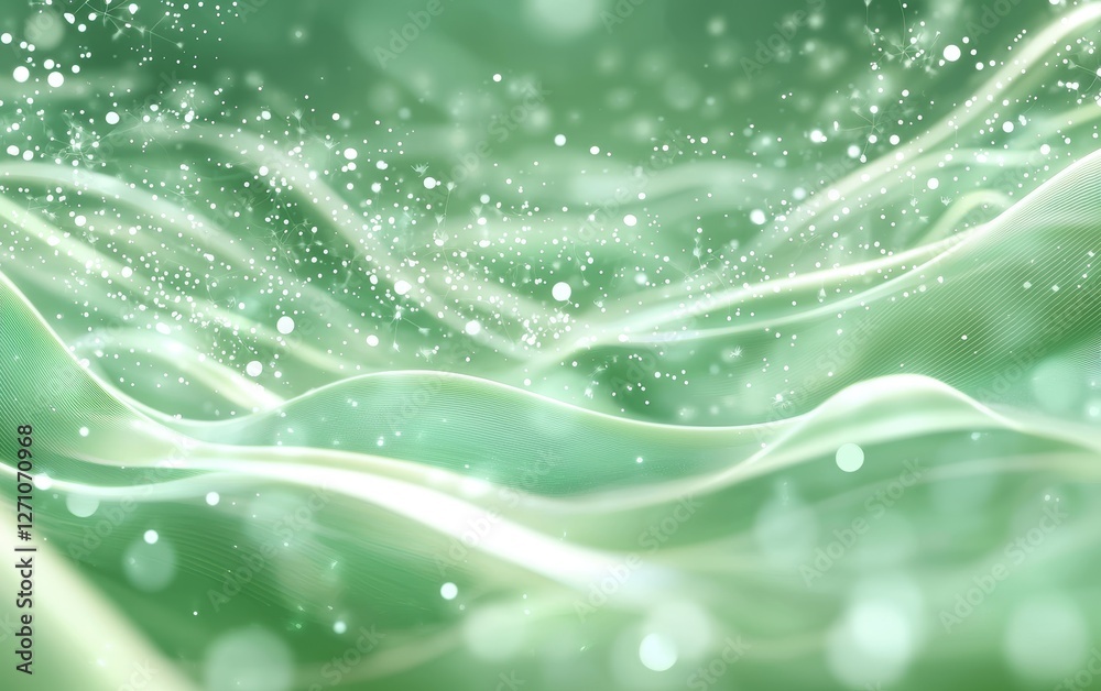 Abstract mint green glowing waves background mockup Saint Patricks Day Abstract mint green glowing waves background mockup Saint Patricks Day