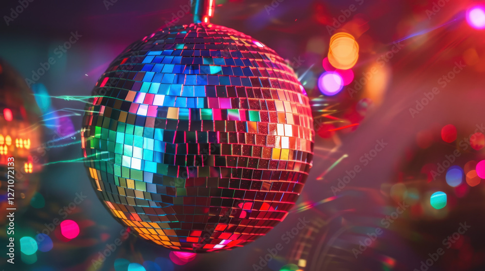 Fototapeta premium disco ball with lights