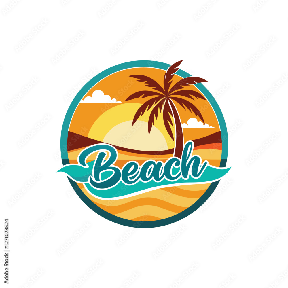Fototapeta premium a beach logo design