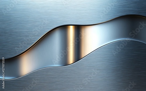 With its smooth brushed grain and subtle light reflections, the polished aluminum surface offers a high-quality metallic texture, making it perfect for industrial design
