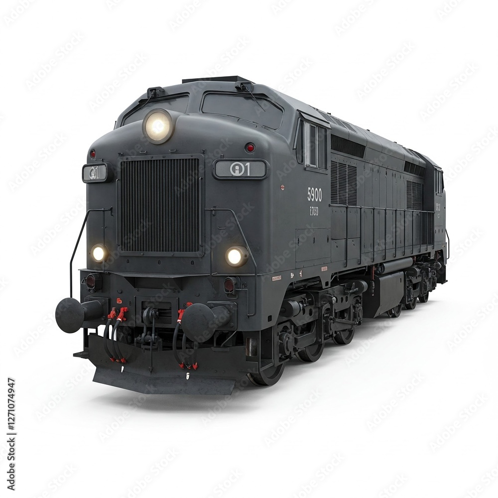 diesel train locomotive isolated on white diesel train locomotive isolated on white