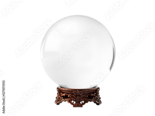 Signature Decorative Crystal Sphere: An Enchanting and Captivating Centerpiece Design isolated on transparent background 