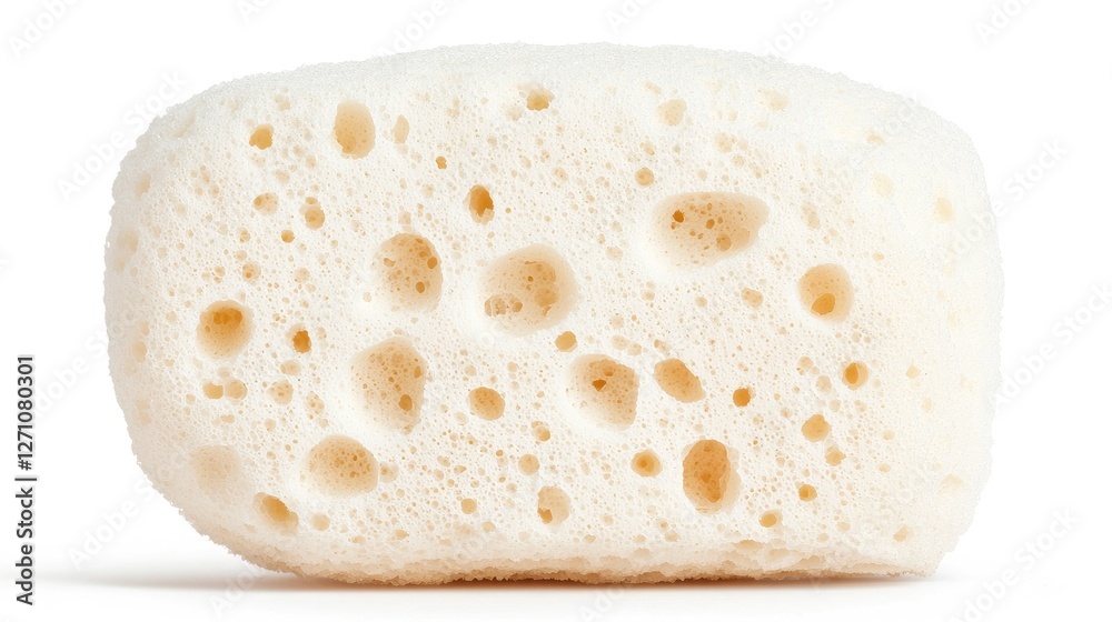 White natural sea sponge, isolated on white background, bathroom cleaning White natural sea sponge, isolated on white background, bathroom cleaning