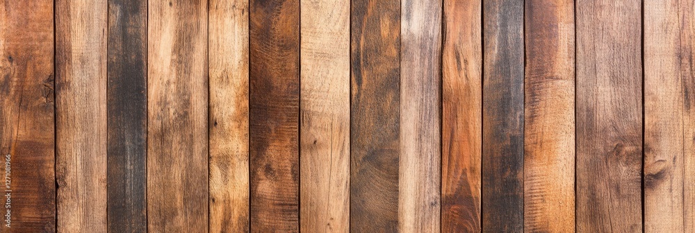 Rustic Wooden Planks Background - High-resolution of various shades of brown rustic wooden planks, ideal for backgrounds and textures