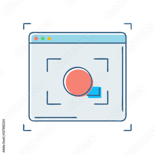 screen recording icon, screen recording vector illustration-simple illustration of screen recording, perfect for screen recording logos and icons Free Download screen recording icon, screen recording vector illustration-simple illustration of screen recording, perfect for screen recording logos and icons - GFXLoad