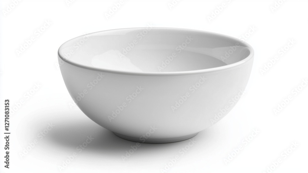 A smooth, unadorned white bowl sits against a bright white backdrop, exuding a sense of minimalism and elegance that enhances culinary artistry. Perfect for showcasing various dishes A smooth, unadorned white bowl sits against a bright white backdrop, exuding a sense of minimalism and elegance that enhances culinary artistry. Perfect for showcasing various dishes