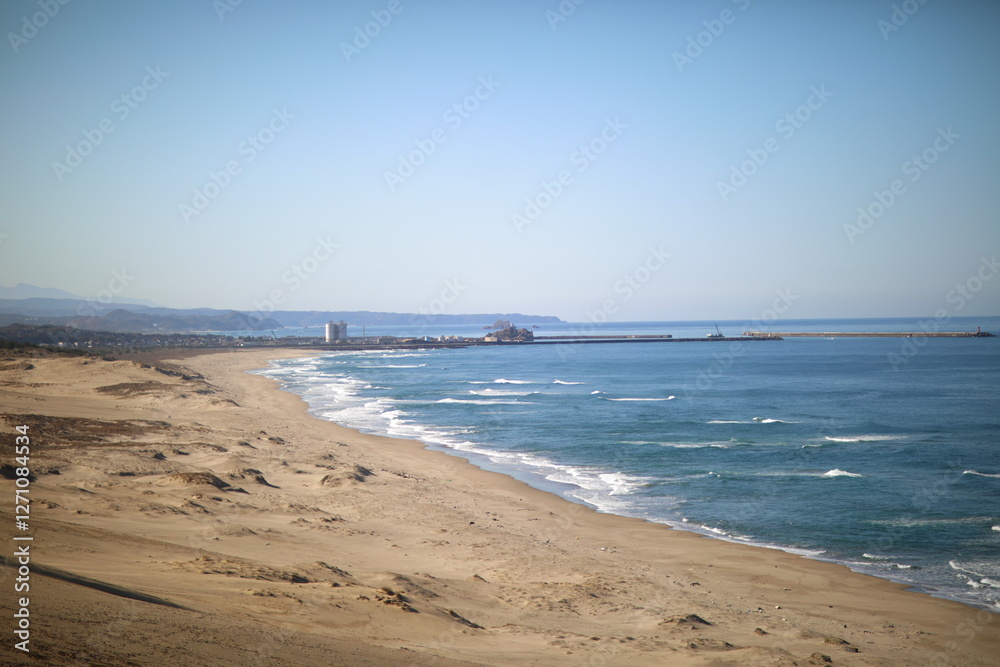 Tottori Sand Dunes on the Sea of Japan, Tottori Prefecture, Japan Tottori Sand Dunes on the Sea of Japan, Tottori Prefecture, Japan