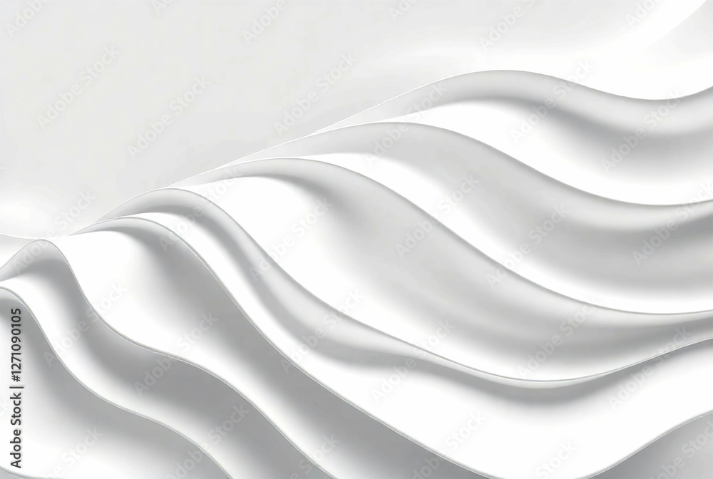 Obraz premium Abstract White Waves pattern Vector Background