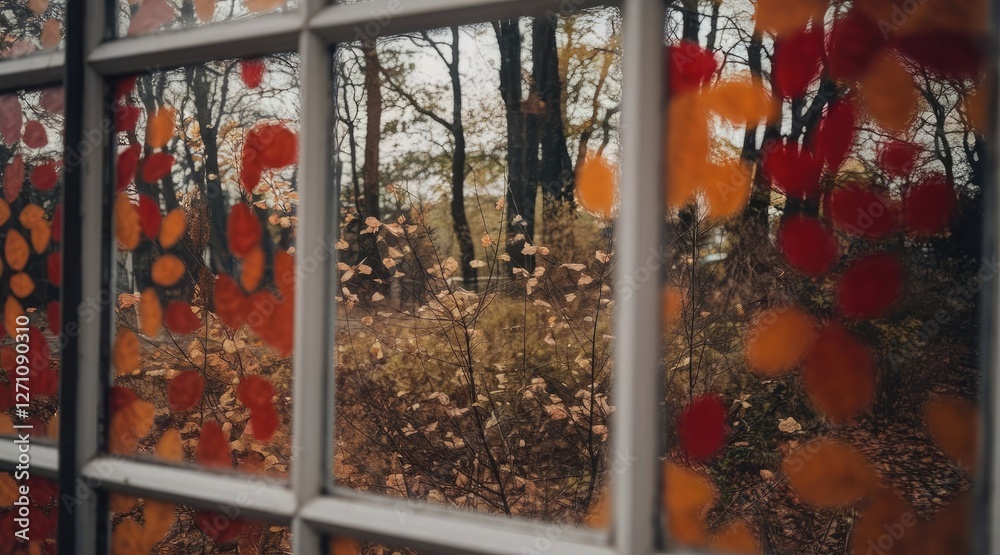 Fototapeta premium Autumn Flat Lay: Warm Colors of Fall