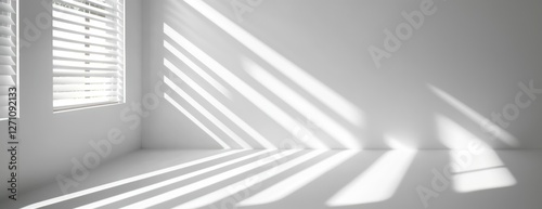 Minimalist white background window minimalist sunlight.
