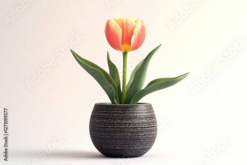 Wallpaper Mural A small vase containing a single flower Torontodigital.ca
