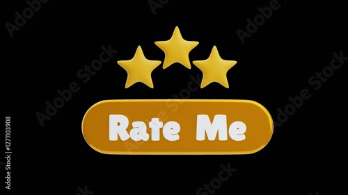 3D Animation of Rate Me Button