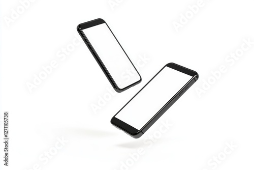 Two mobile devices placed together, perfect for comparative reviews or showcasing similarities photo