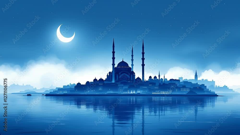 Serene Istanbul: A Cinematic Animation of the City's Magical Charm, Showcasing Breathtaking Architecture, Iconic Landmarks, and the Tranquil Bosphorus, Perfect for Travel, Tourism, and Cinematic      