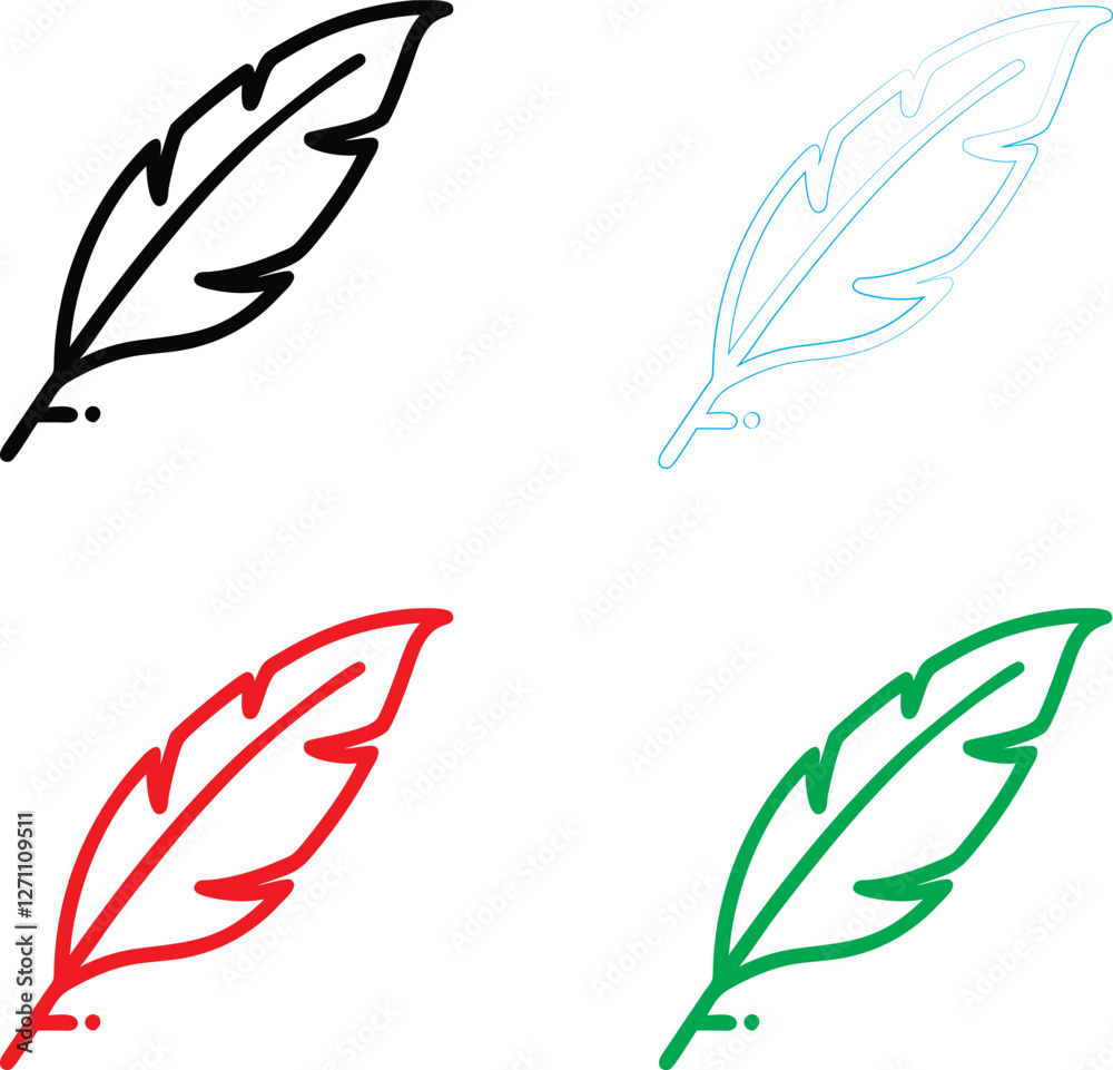 Decorative bows, simple line drawings, minimalist design, flat color illustrations, ribbon shapes, festive accents, gift wrapping elements, stylized bows, black red green blue outlines, clean graphic 