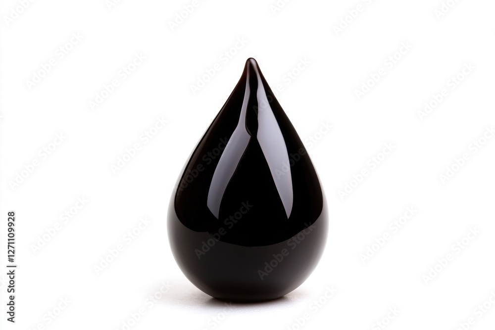 A decorative vase with a unique tear shape design placed on a white background A decorative vase with a unique tear shape design placed on a white background