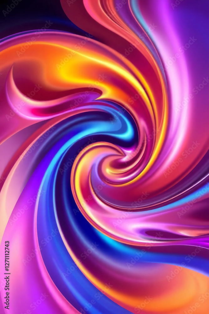 Obraz premium AI Generative. Abstract Fluid Wave Swirl Background – Vibrant Gradient Design. 78