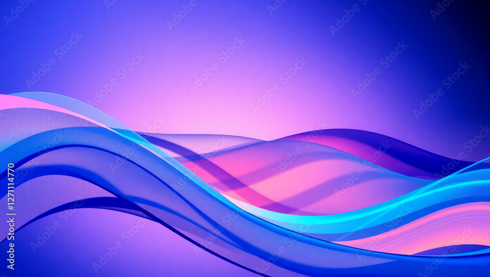 Obraz premium AI Generative. Abstract Curve Lines Background – Vibrant Gradient Design. 94