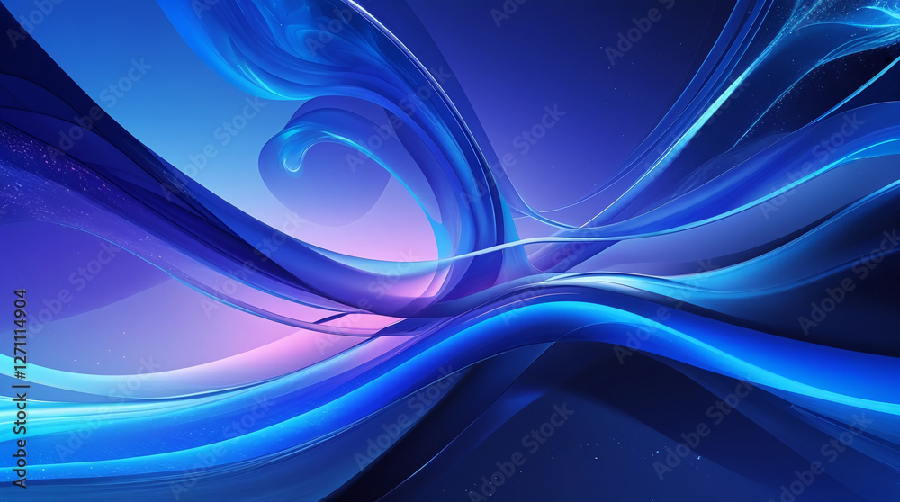 Fototapeta premium AI Generative. Abstract Curve Lines Background – Vibrant Gradient Design. 96