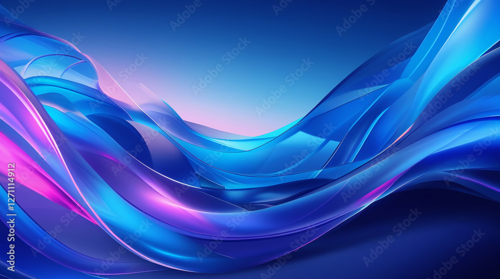 Fototapeta premium AI Generative. Abstract Curve Lines Background – Vibrant Gradient Design. 95