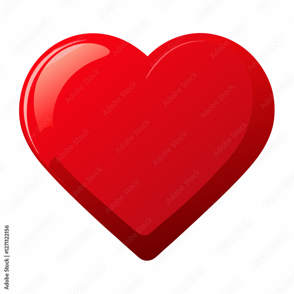 Glossy Red Heart – 3D Rendered Romantic Symbol for Love and Affection. Glossy Red Heart – 3D Rendered Romantic Symbol for Love and Affection.