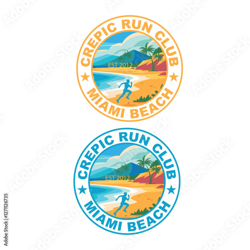 Travel agency Emblem logo design concept 2025