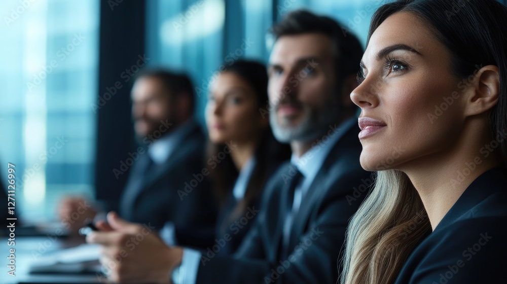 Group of professionals having a meeting at a table Group of professionals having a meeting at a table