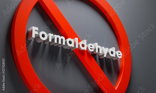 Stop use of Formaldehyde - No Formaldehyde symbol CH2O. For health and environmental concerns.