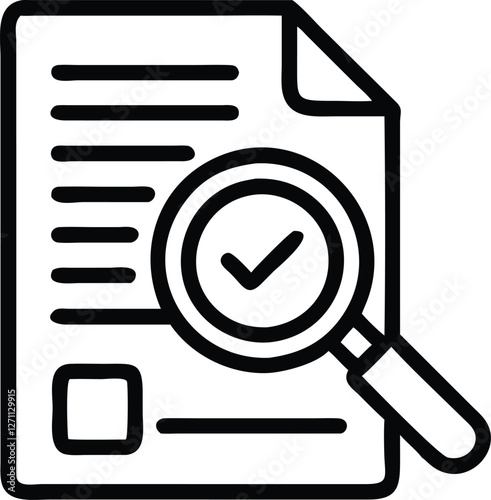 Audit document line icon