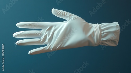 surgical glove with an anti-bacterial self-cleaning surface.