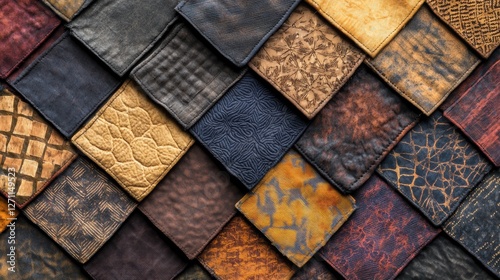 african batik textiles, overlapping african batik textiles show intricate hand-dyed patterns organic designs with warm cool tones, enhancing their vibrancy uniqueness