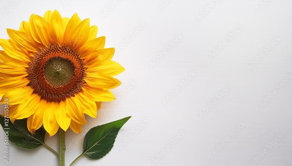 Obraz premium sunflower on a white background