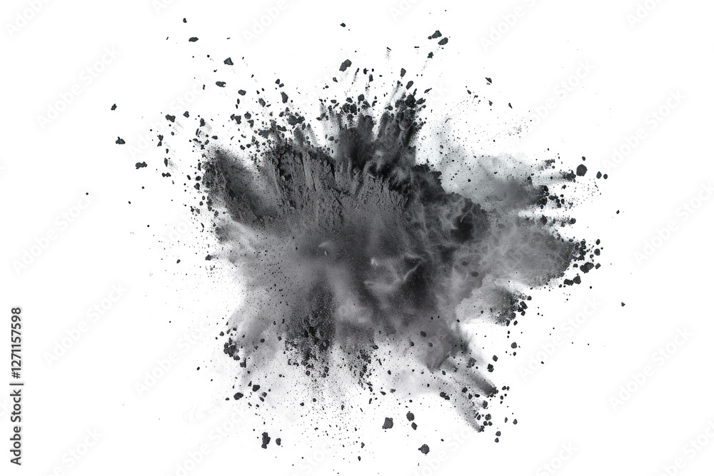 Abstract Gray Explosion On Black. Modern, Unique Design Element. Abstract Gray Explosion On Black. Modern, Unique Design Element.