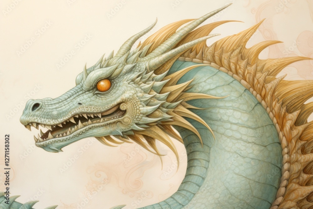 Dragon animal art representation. Dragon animal art representation.