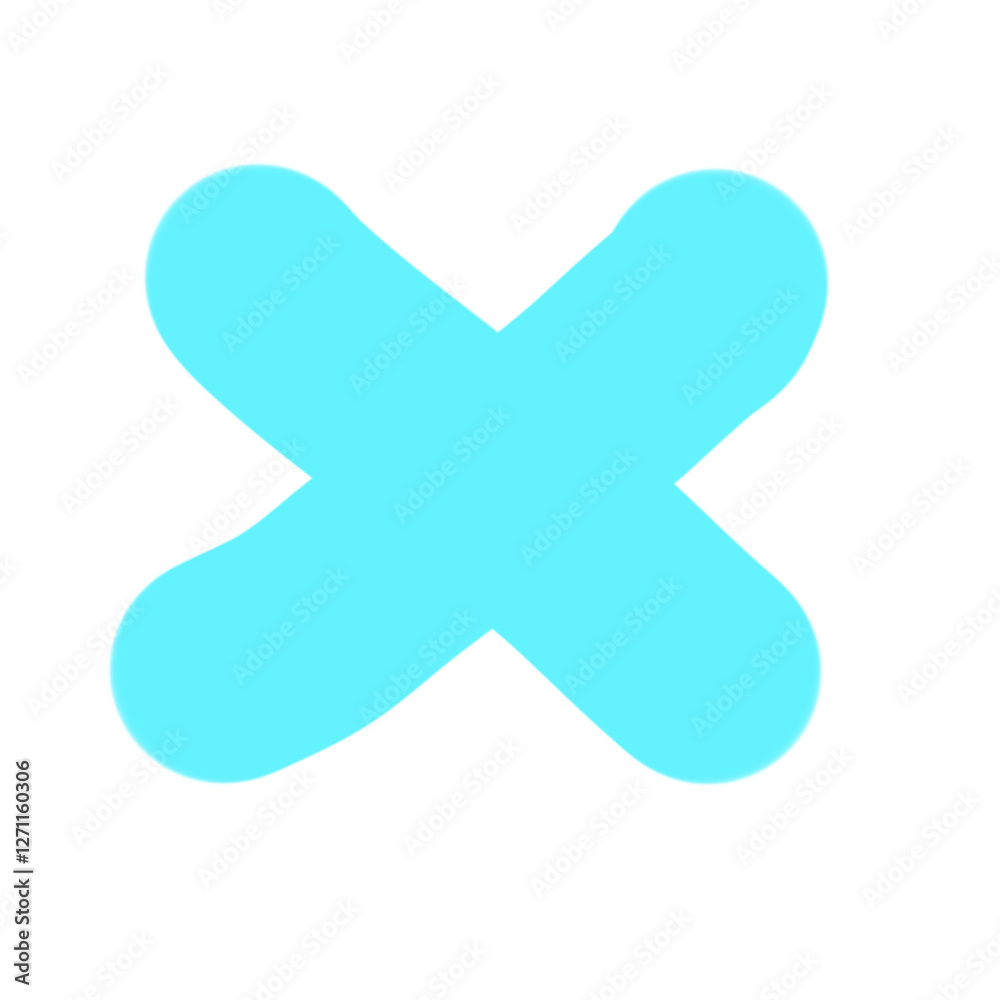 Obraz premium blue cross icon