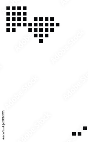 Symbol Map of the City Palma de Mallorca (Spain) showing the city with a pattern of just a few black squares