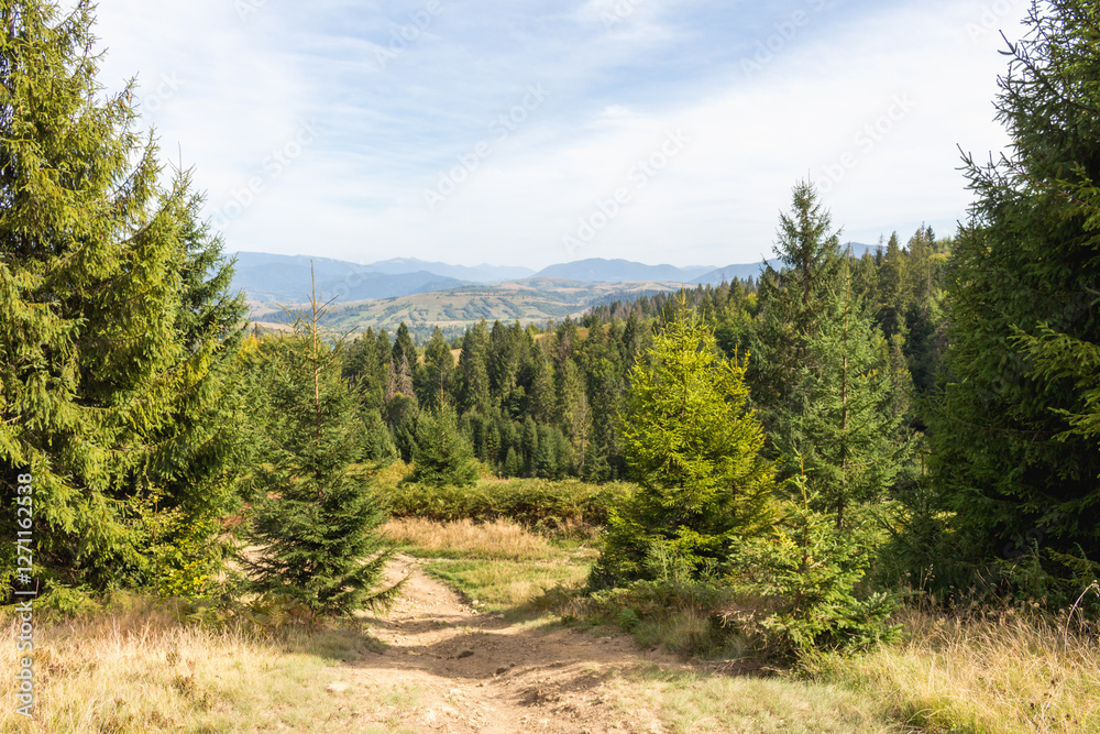 Autumnal Splendor: Carpathian Mountains in Early Fall Autumnal Splendor: Carpathian Mountains in Early Fall