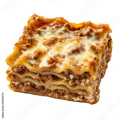 Delicious Homemade Lasagna Layers of Pasta, Meat, Cheese photo