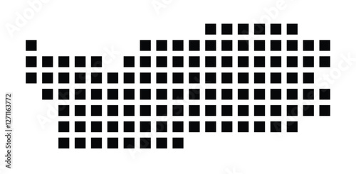 Symbol Map of the City Torrent (Spain) showing the city with a pattern of just a few black squares