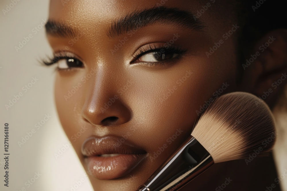 Stunning Makeup Application Close-up Stunning Makeup Application Close-up