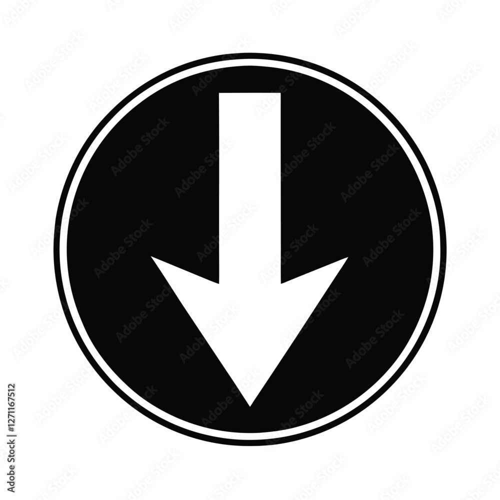 arrow icon on metal button arrow icon on metal button