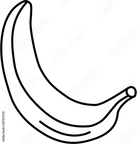 Fruit. Hand drawn vector isolated doodle. Banana 