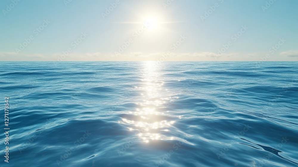 A serene view of a sunlit ocean, with gentle waves reflecting the bright sunlight, creating a tranquil and peaceful atmosphere. A serene view of a sunlit ocean, with gentle waves reflecting the bright sunlight, creating a tranquil and peaceful atmosphere.