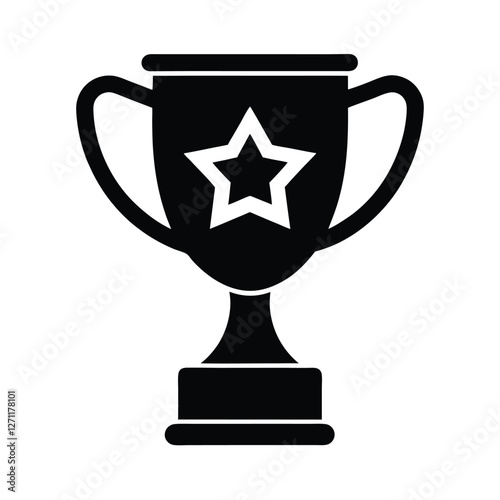 gold cup isolated on white background