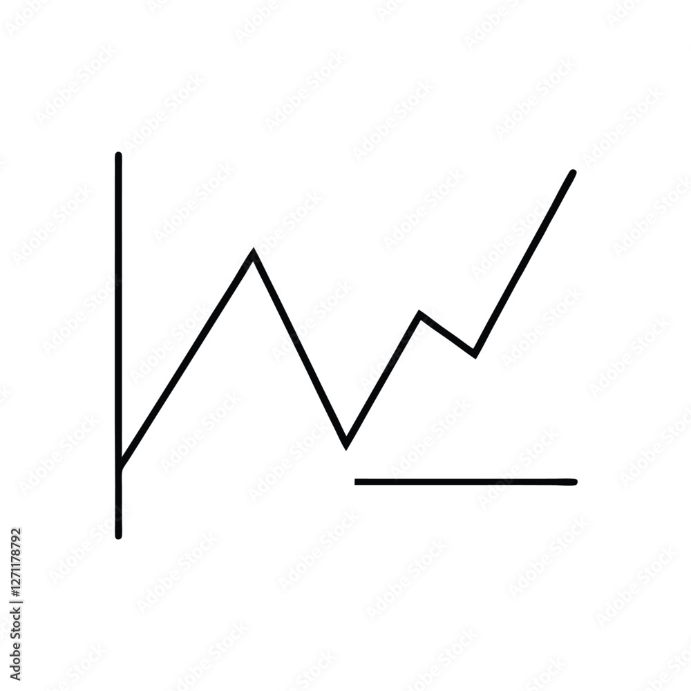 graph icon on a white background graph icon on a white background