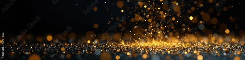 A shimmering black and gold background with glitter raindrops falling from the sky, gold, rain, sparkly A shimmering black and gold background with glitter raindrops falling from the sky, gold, rain, sparkly