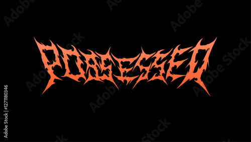 Possessed typography with sharp, jagged edges, perfect for metal band logos, posters, and merch