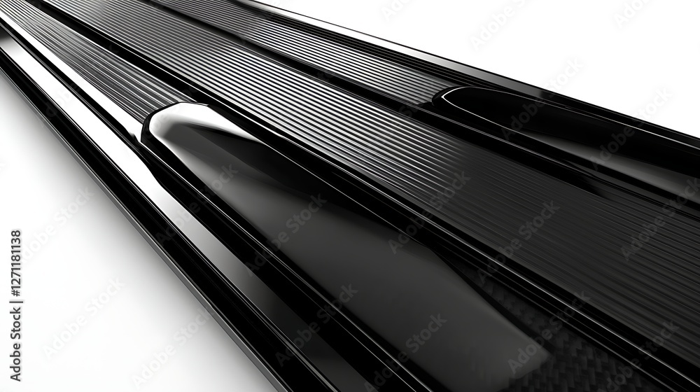 Abstract Black Grooved Surface Design Render Abstract Black Grooved Surface Design Render